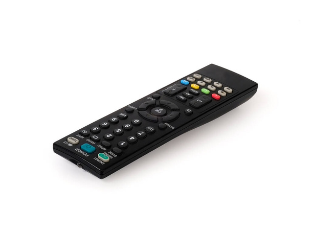 Remote control for consumer electronics isolated on a white background Design element with clipping path - Photo, Image