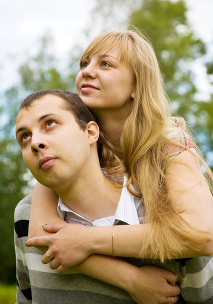 Young couple in love outdoors - Valokuva, kuva
