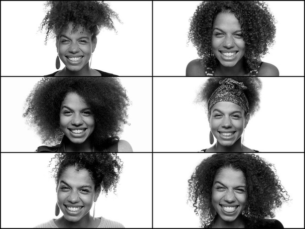 Beautiful woman in a collage - Foto, Imagem