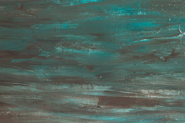 fondo grunge abstracto: lienzo de lino áspero densamente recubierto con imprimación teñida oscura, enfoque corto, desenfoque. Objeto temporal.  - Foto, Imagen