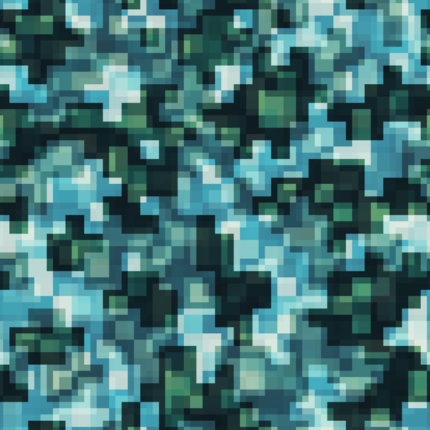 Цифровой камуфляж бесшовный узор военный геометрический камуфляж фон - Вектор,изображение