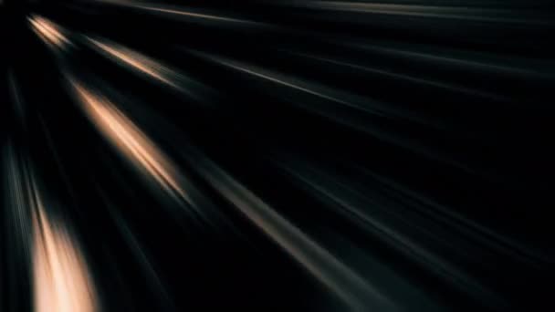 4K abstrakte Seite Diagonale dunkelgelb Gold Fleck Licht glänzende Schleife Animation Kunst Hintergrund. Lichtlampenstrahlen bewirken dynamische dunkelgelbe Goldtöne hell für Video-Overlay. Loop Animation Strahlen des Lichts von links oben. - Filmmaterial, Video