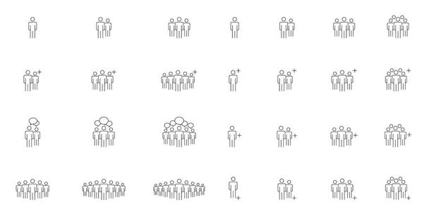 Люди Ікони Лінія Робоча група Векторні ілюстрації
 - Вектор, зображення