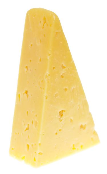 pedazo de queso aislado sobre fondo blanco - Foto, imagen