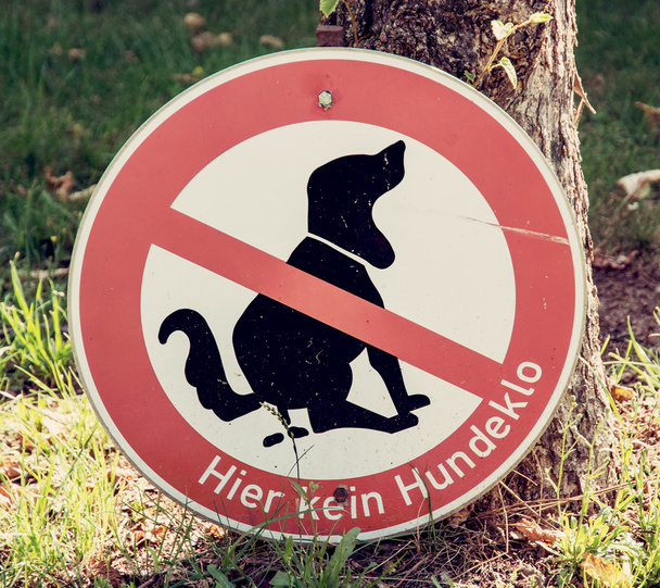 excremento de cão para proibir
 - Foto, Imagem