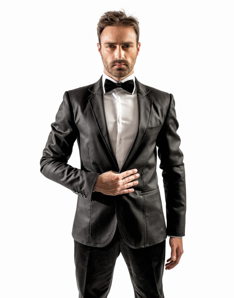 Elegant man with bow tie - Photo, Image