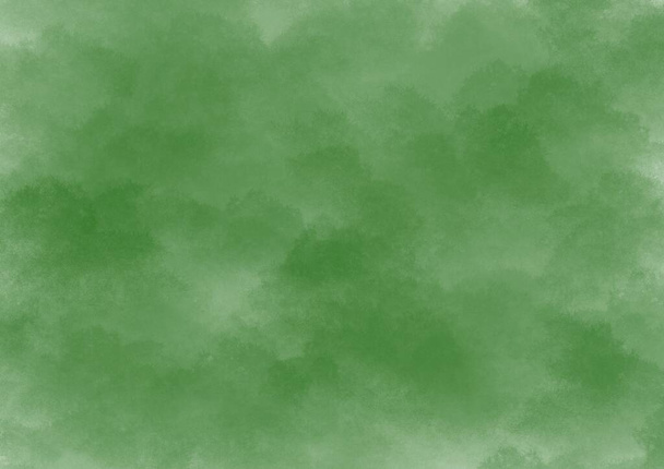 Абстрактный фон темно-зеленого и оливкового цветов. Акварель на холсте с градиентом хаки. Фрагмент произведения искусства на бумаге с рисунком тропического леса. Фон текстуры, макрос. - Фото, изображение