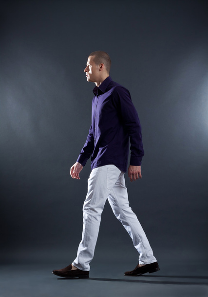 Fashion man walking - Photo, Image