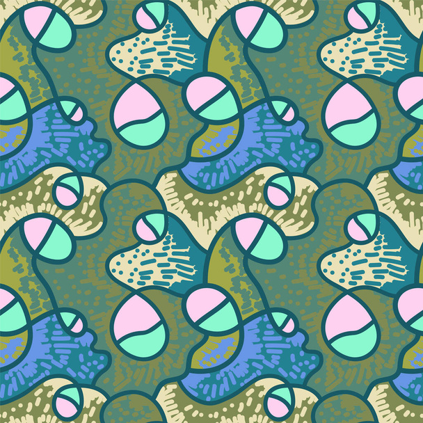 Seamless abstract vector hand drawn unique pattern  - Διάνυσμα, εικόνα