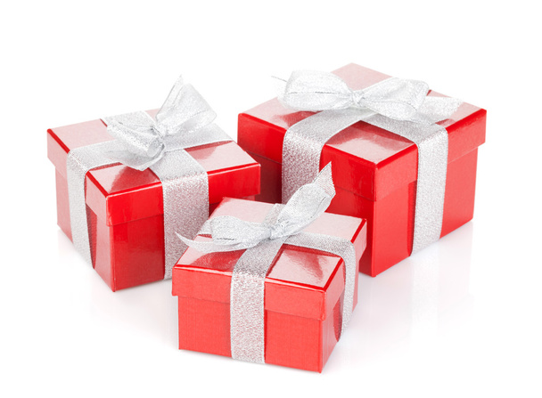 Trois boîtes-cadeaux rouges
 - Photo, image