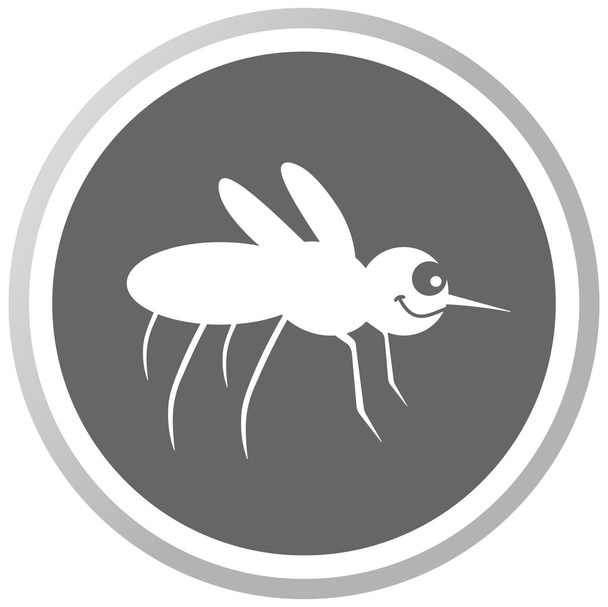 A mosquito in a grey Panel - Vector, Image