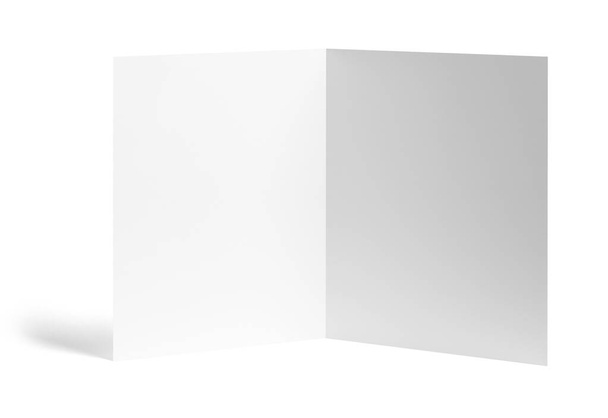 Félbehajtott kiadvány fehér üres papír sablon könyv - Fotó, kép