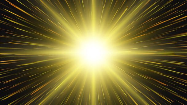 Light effect. Star burst. Gold glitter star or sun. Vector background EPS10 - Vektor, Bild