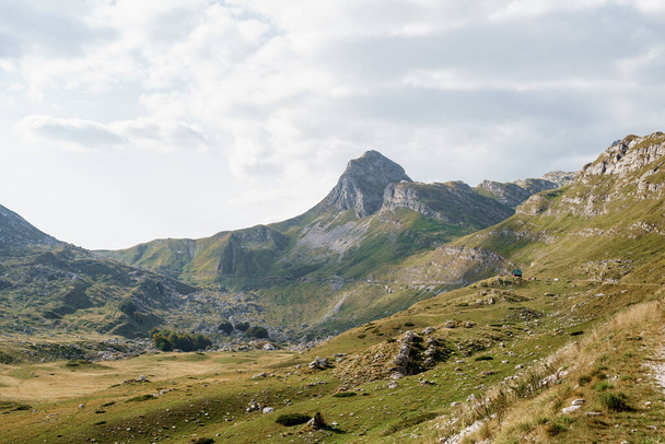 Zielona dolina na przełęczy Sedlo w Parku Narodowym Durmitor - Zdjęcie, obraz