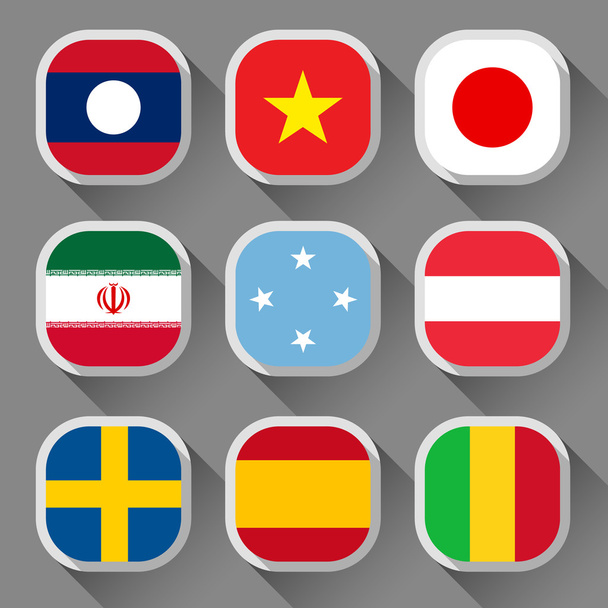 Flags of the world - Vektör, Görsel