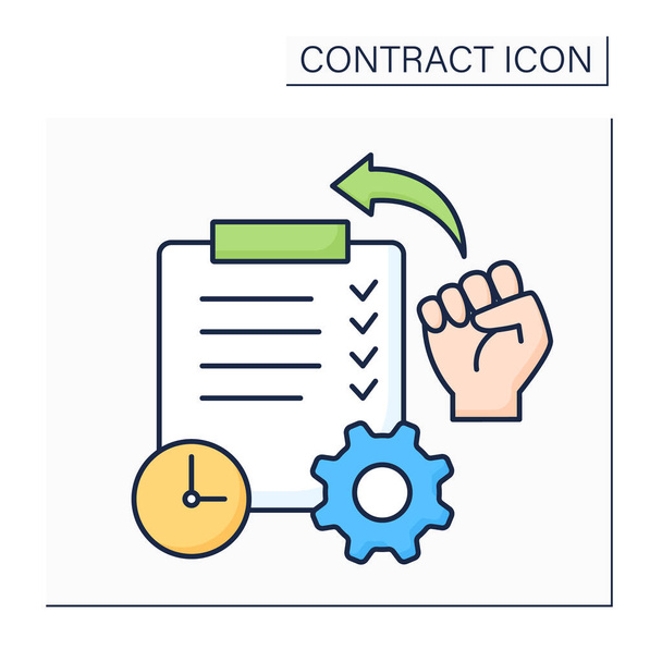 Ratification color icon - Vector, Image