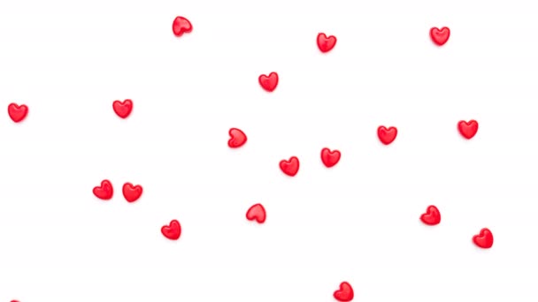Palabra de amor stop motion sobre fondo blanco para San Valentín y amor. - Imágenes, Vídeo
