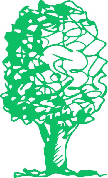 Hand drawn tree icon sign symbol design - Διάνυσμα, εικόνα