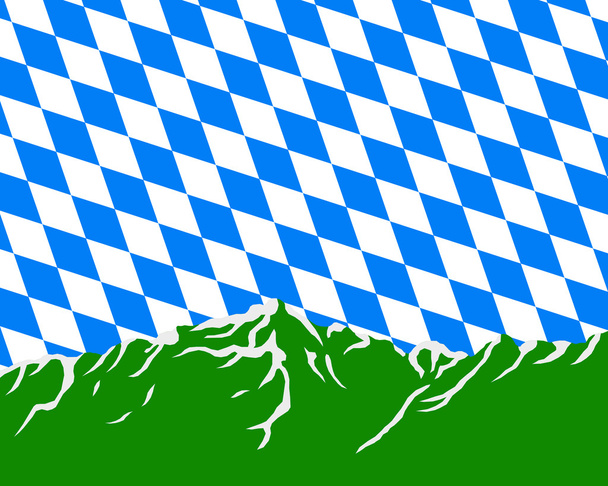 hory s Bavorská vlajka - Fotografie, Obrázek