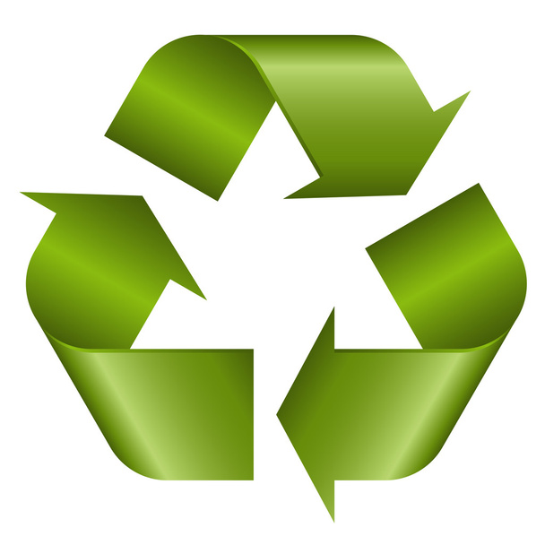 Reciclaje símbolo verde
 - Vector, imagen