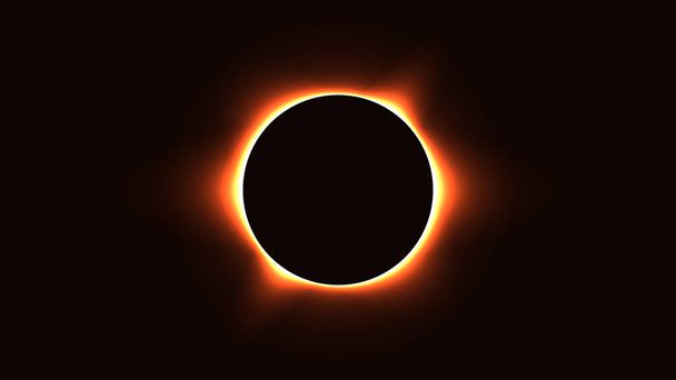 Illustration vectorielle de la Lune bloquant le Soleil et créant une éclipse solaire - Vecteur, image