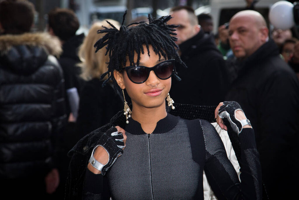 Willow Smith, Will Smith daughter attends  the Paris Fashion Week Chanel show Womenswear Fall/Winter 2016/2017 on March 8, 2016 in Paris, France - Zdjęcie, obraz