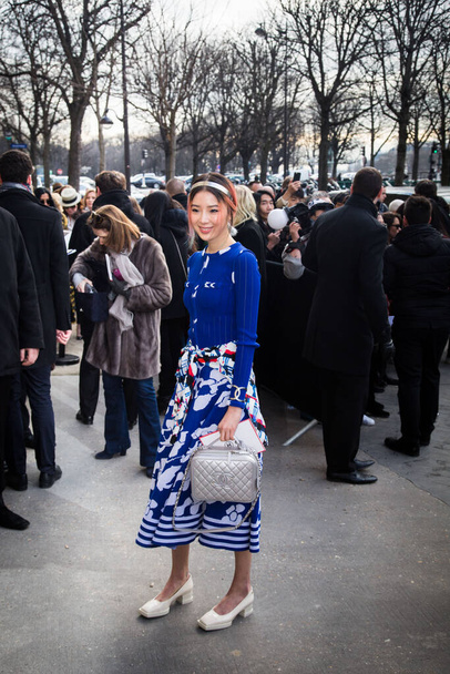 Irene Kim at the Chanel show as part of the Paris Fashion Week Womenswear Fall/Winter 2016/2017 on March 8, 2016 in Paris, France - Fotografie, Obrázek