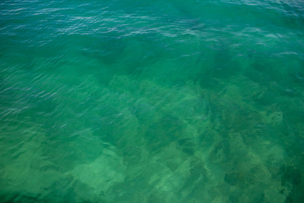 transparent sea water full frame texture - Photo, Image