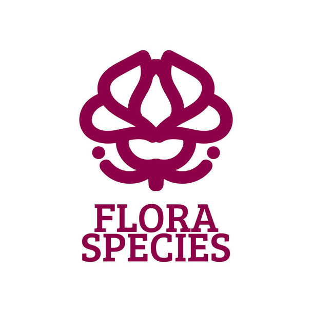 çiçek türü doğa logosu tasarım illüstrasyonu - Vektör, Görsel