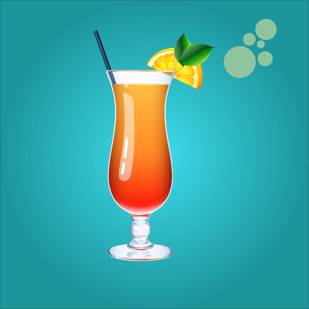 Modayı takip eden düz dizayn tarzında alkollü içecek ikonu. Tasarım menüsü için popüler kokteyller - Vektör, Görsel