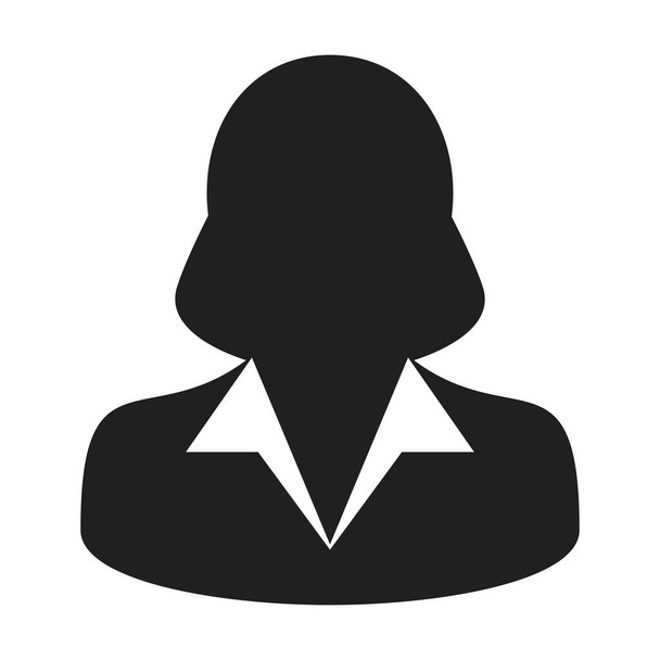Консультант значок вектор жінка-користувач профіль аватара символ для бізнесу в плоскій кольоровій піктограмі знак ілюстрація
 - Вектор, зображення