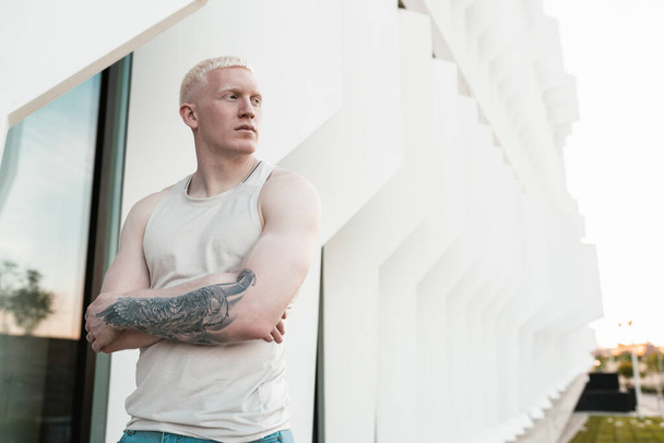 handsome albino young man portrait - Fotografie, Obrázek