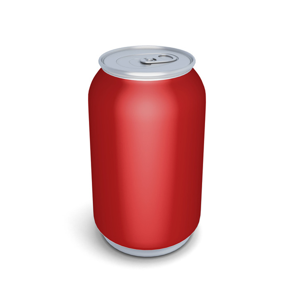 Red aluminum can for soda - Foto, Imagem