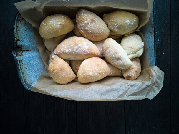Small homemade yeast dough calzone - Fotografie, Obrázek