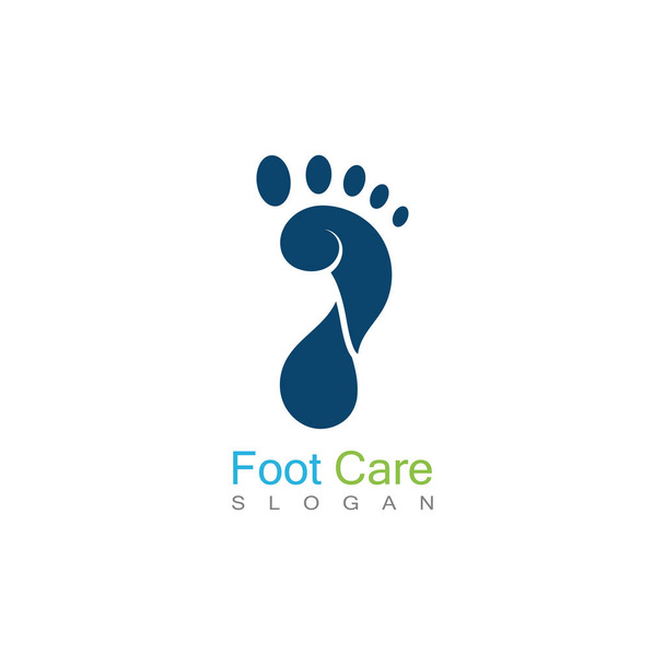 Foot Care logó Sablon tervezés vektor, embléma, koncepció tervezés, kreatív szimbólum, ikon - Vektor, kép