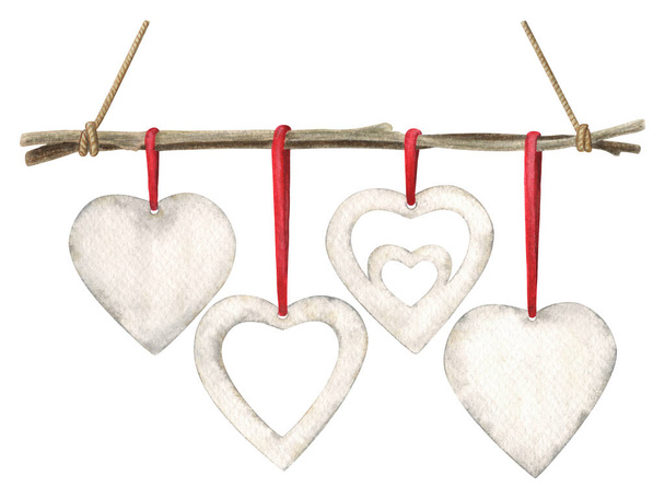 Valentines day scandinavian style decoration - Фото, изображение