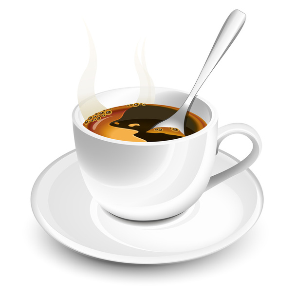 Cup of hot coffee - Vektor, kép