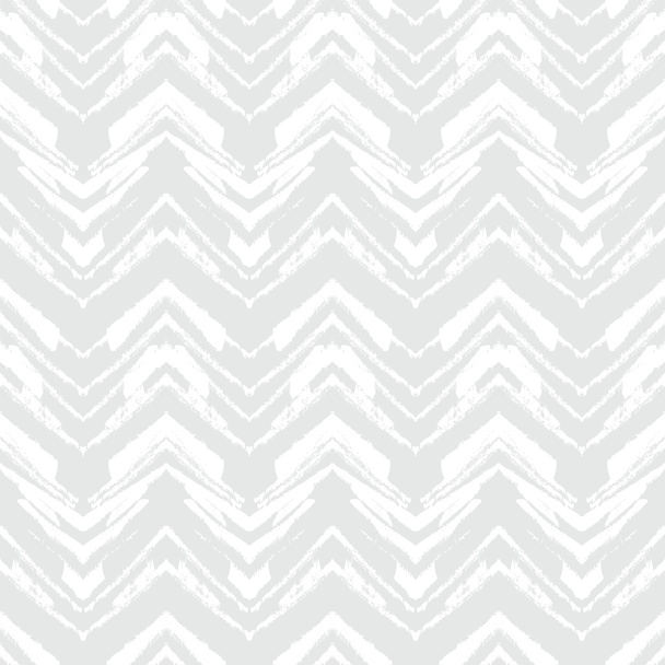 White geometric texture with hand drawn chevrons - Vecteur, image
