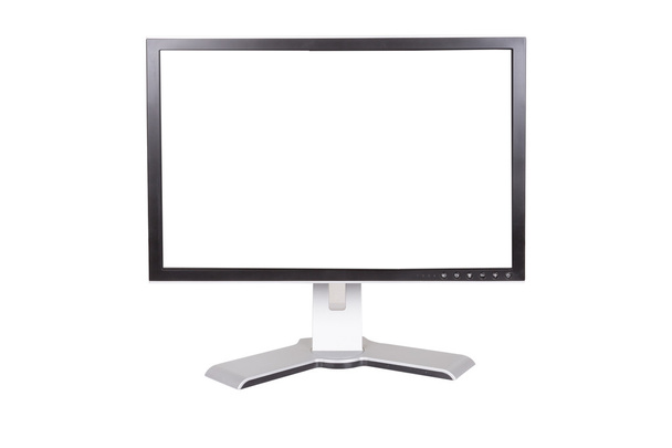 Suuri monitori valkoisella taustalla
 - Valokuva, kuva