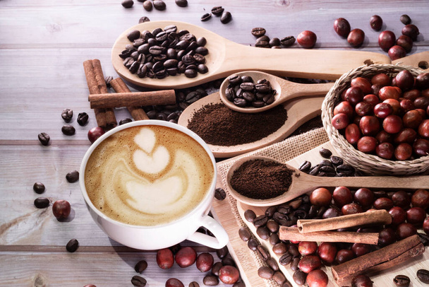 fondo concepto de café fresco - Foto, Imagen