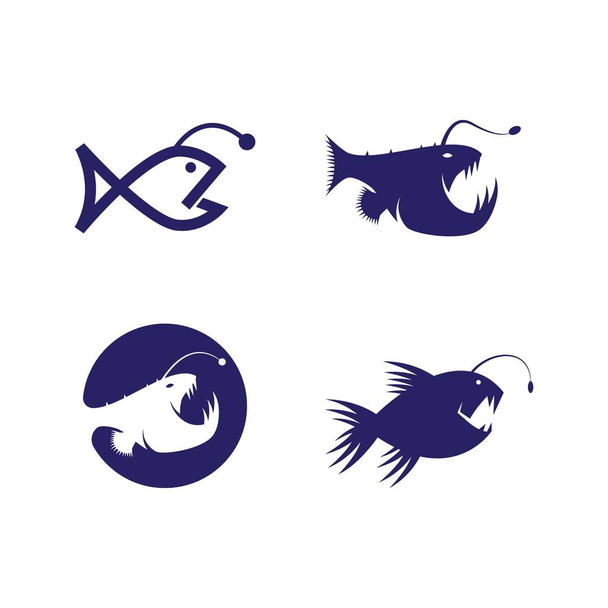 Logo úhlové ryby ilustrační vektor plochý design - Vektor, obrázek