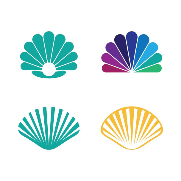Shell logo illustratie vector plat ontwerp - Vector, afbeelding
