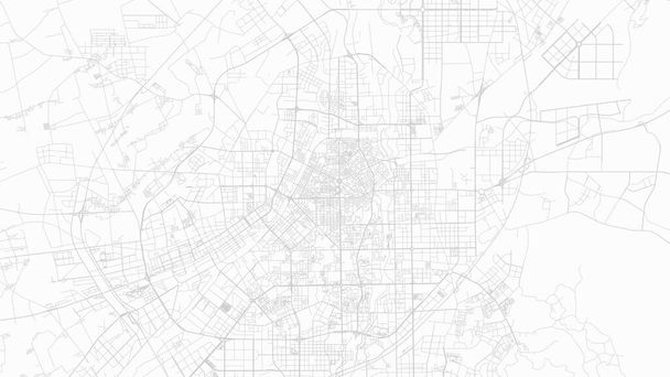 Changchun mapa ciudad cartel provincia, blanco y gris horizontal mapa vectorial de fondo. Mapa de carreteras de la zona del municipio. Panorama panorámico chino de pantalla ancha. - Vector, Imagen