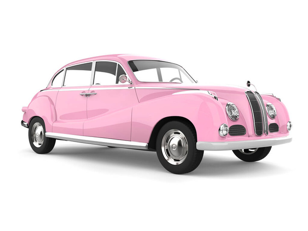 Κλασική vintage πολυτελές αυτοκίνητο σε καραμέλα αρκετά ροζ χρώμα - Φωτογραφία, εικόνα