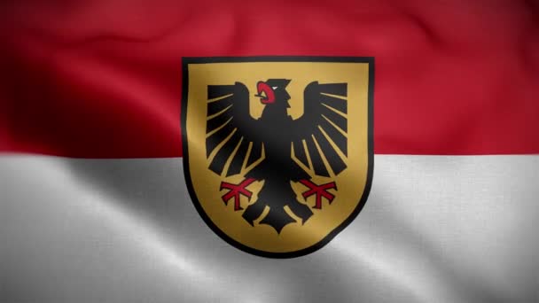 Dortmund Německo Vlajková smyčka pozadí 4K - Záběry, video