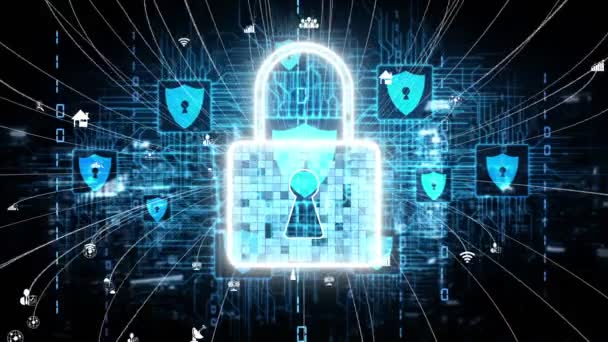 Cyber Ασφάλεια και Ψηφιακή Προστασία Δεδομένων εννοιολογική - Πλάνα, βίντεο