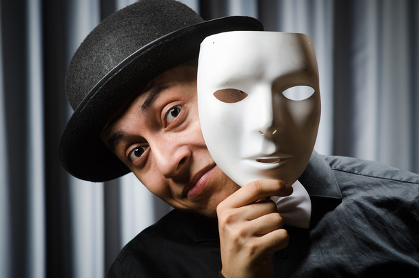 Funny concept with theatrical mask - Photo, Image