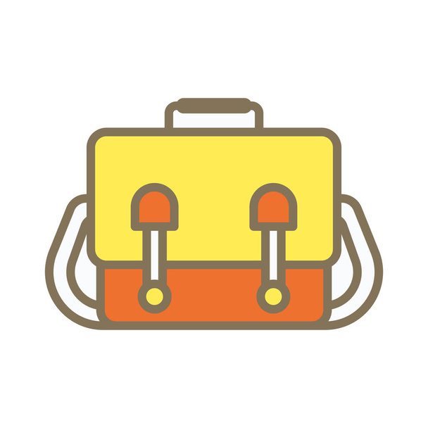 Messenger sac icône vecteur, illustration plate sur fond blanc - Vecteur, image
