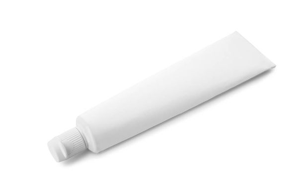 Тюбик зубной пасты на белом фоне
 - Фото, изображение