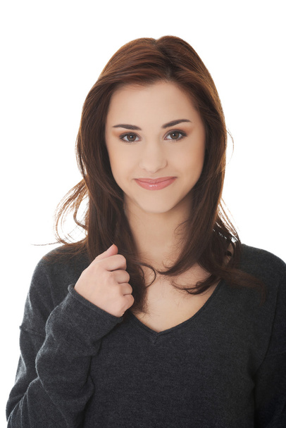 Young casual woman style. Studio portrait - Photo, image